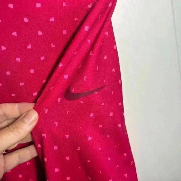 Nike Pro Dri Fit 1/2 zip reddish/dark pink with light pink accents. Size Medium. - Picture 7 of 11